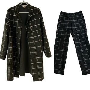 Allison Daley Women’s 2-Piece Set – Long Blazer & Pants, Size M